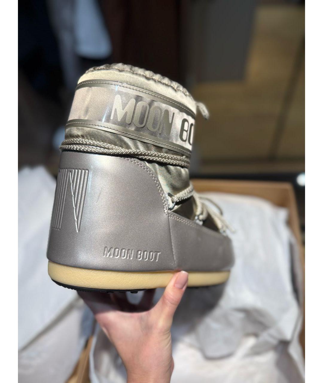 MOON BOOT Серебряные ботинки, фото 4