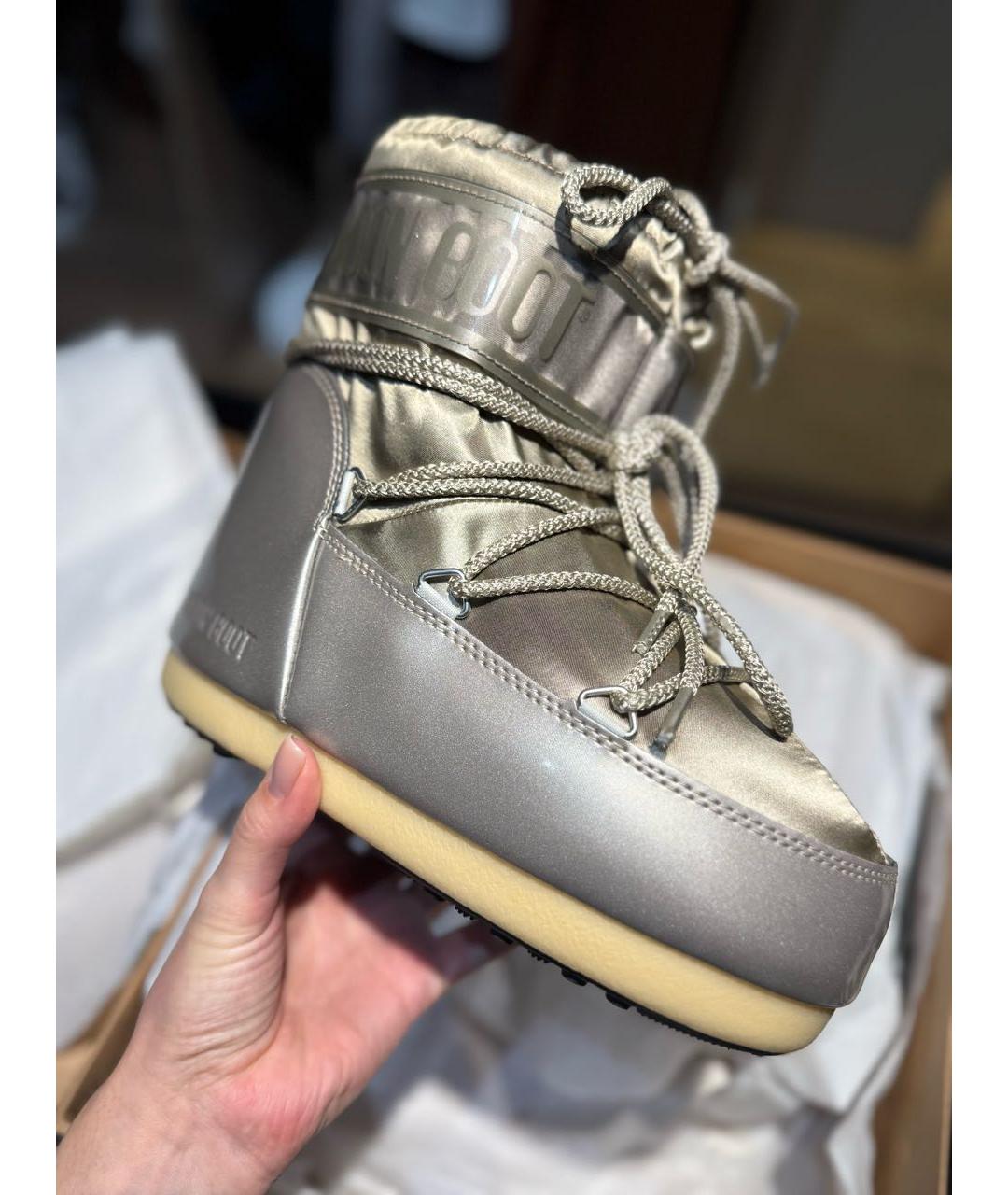 MOON BOOT Серебряные ботинки, фото 5