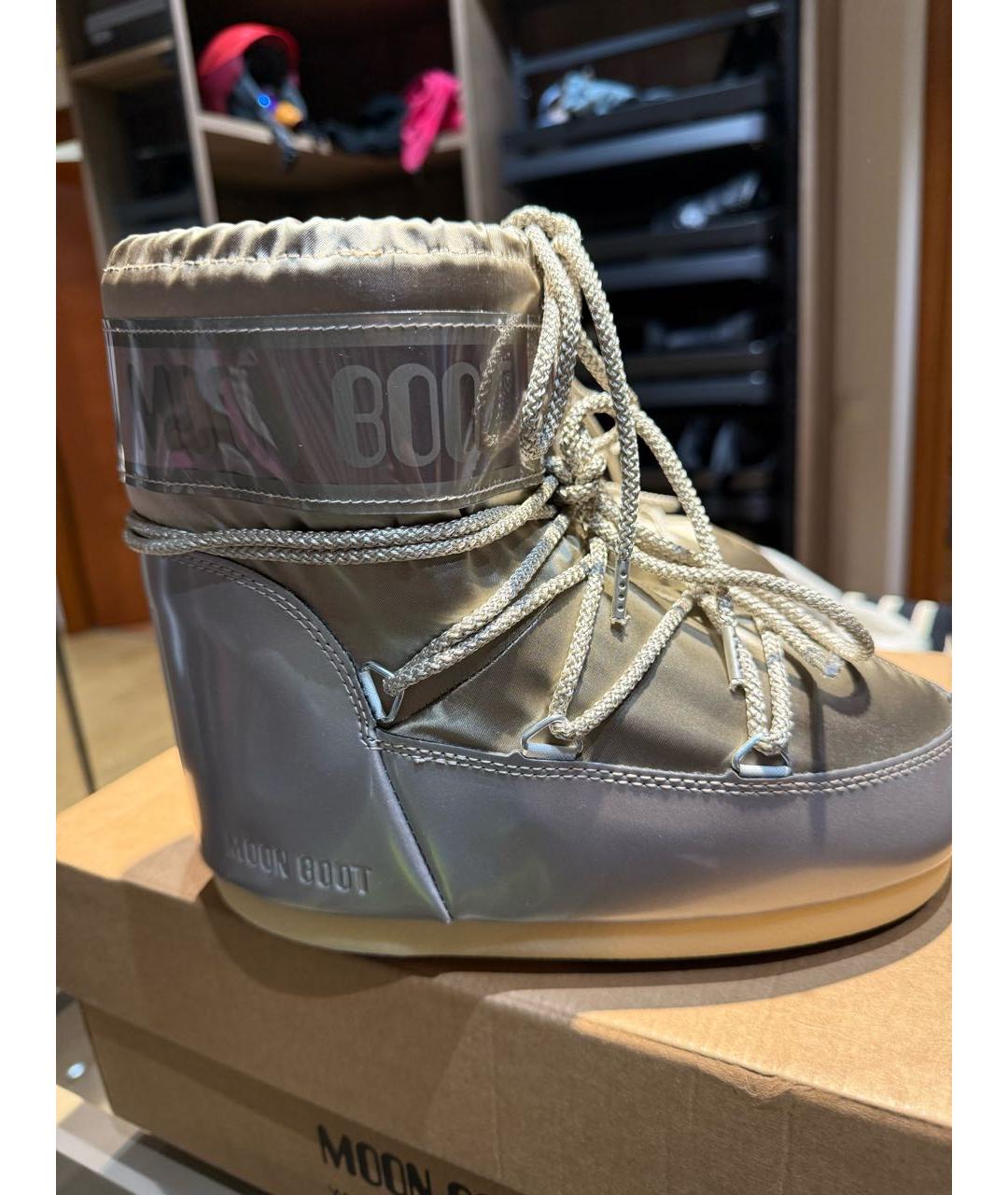 MOON BOOT Серебряные ботинки, фото 8