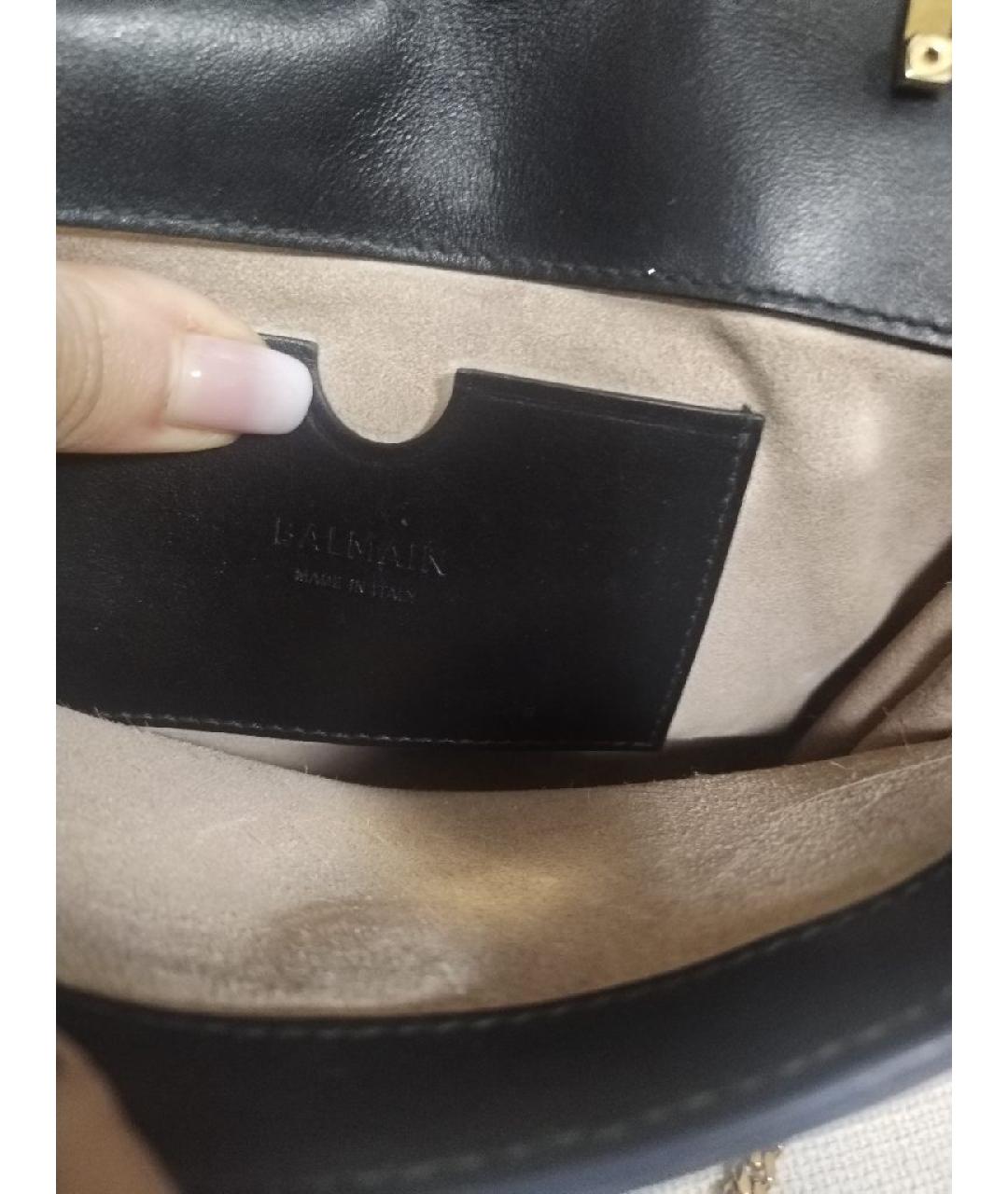 BALMAIN Синяя кожаная сумка через плечо, фото 5