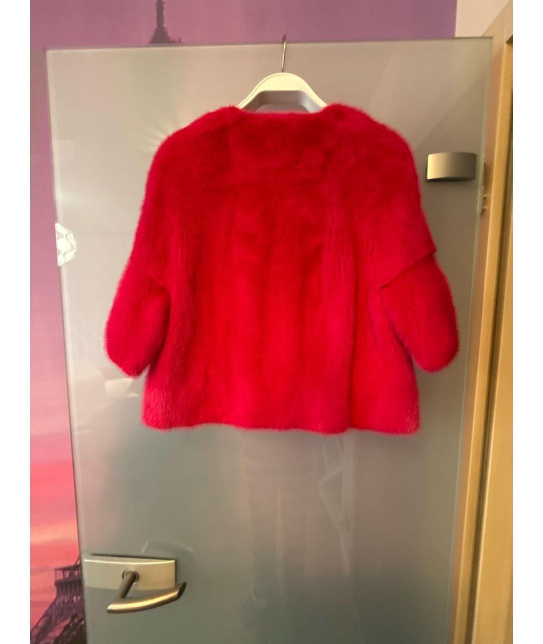 YVES SALOMON Розовая меховая шуба, фото 2