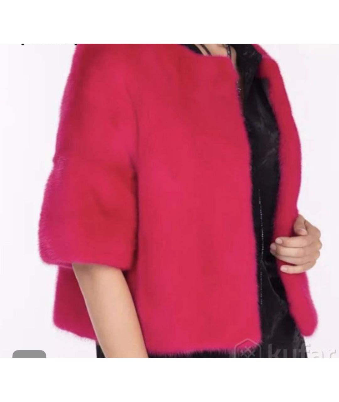 YVES SALOMON Розовая меховая шуба, фото 5