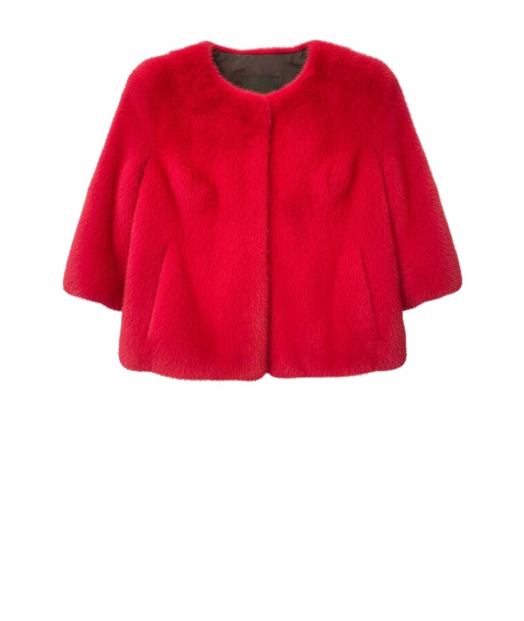 YVES SALOMON Розовая меховая шуба, фото 1