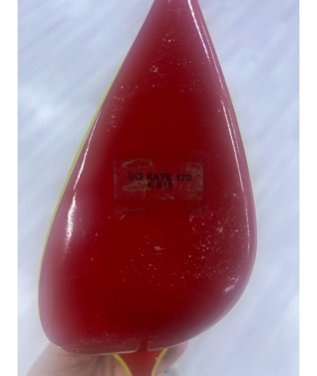 CHRISTIAN LOUBOUTIN Желтые замшевые туфли, фото 5