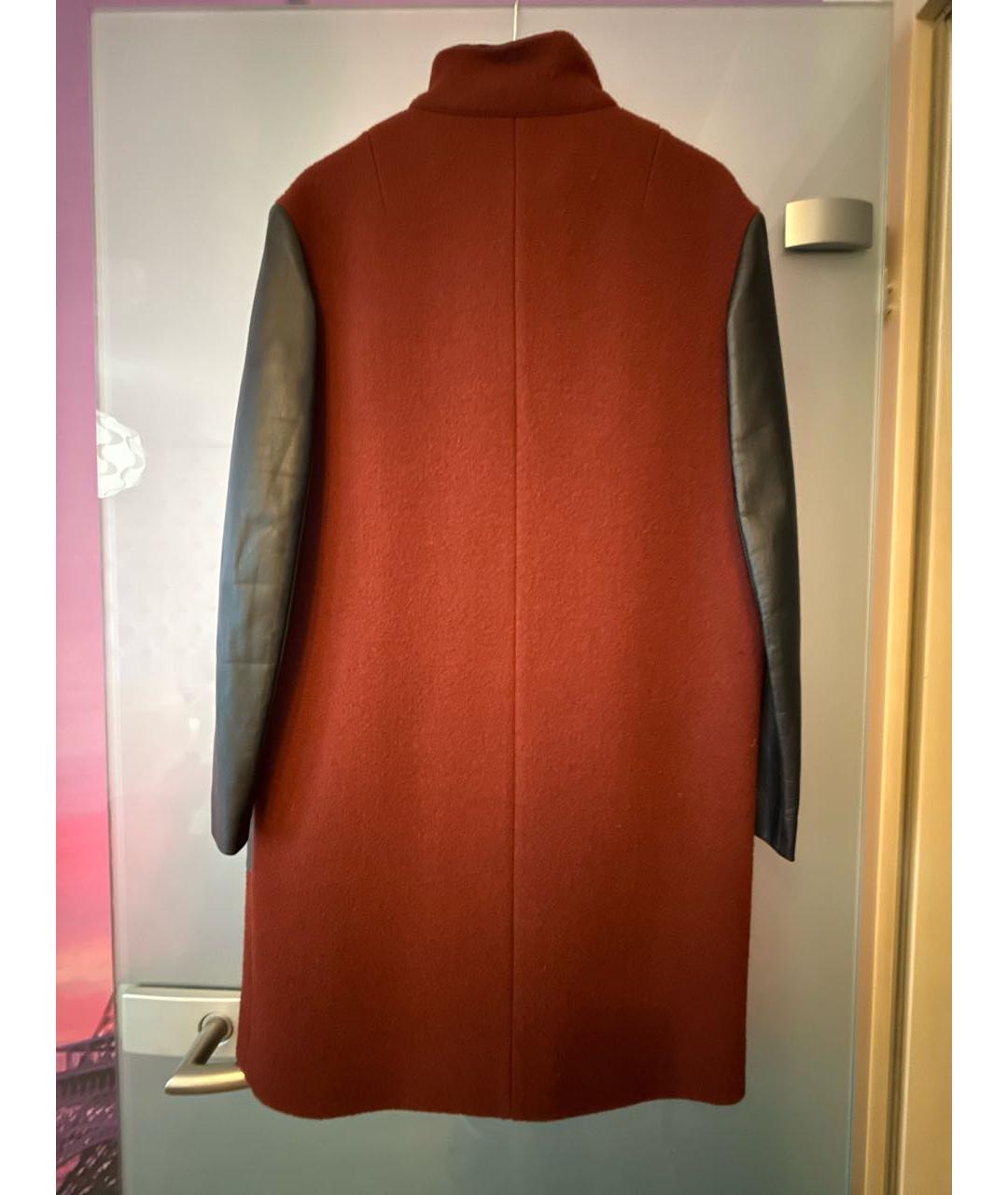 YVES SALOMON Бордовое шерстяное пальто, фото 2