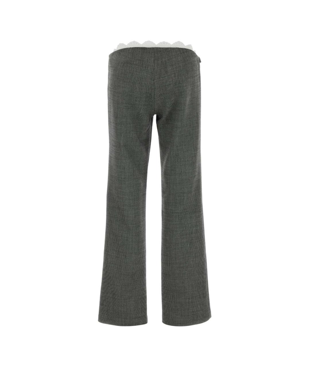 MAGDA BUTRYM Серые шерстяные прямые брюки, фото 2