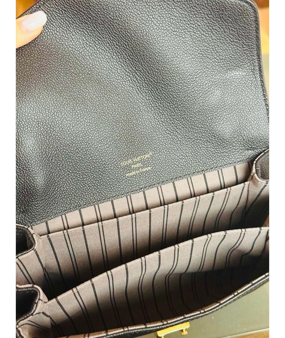 LOUIS VUITTON Черная кожаная сумка через плечо, фото 7