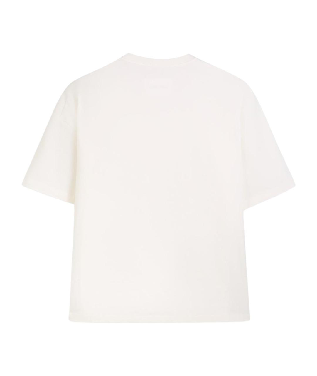 JIL SANDER Белая хлопковая футболка, фото 2