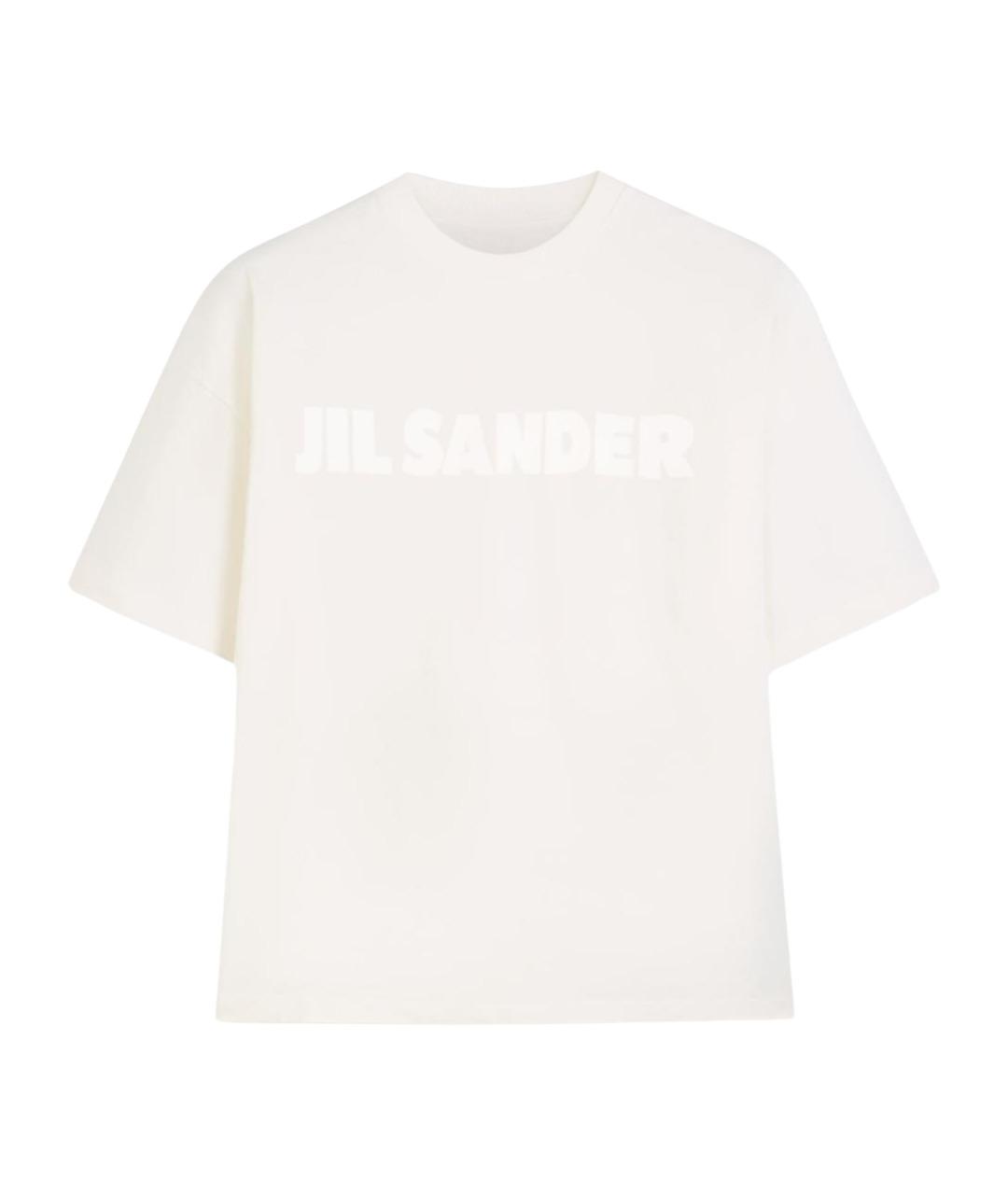JIL SANDER Белая хлопковая футболка, фото 1