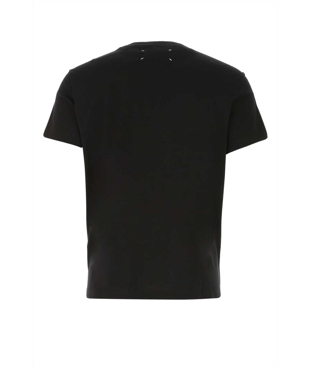 MAISON MARGIELA Черная хлопковая футболка, фото 2