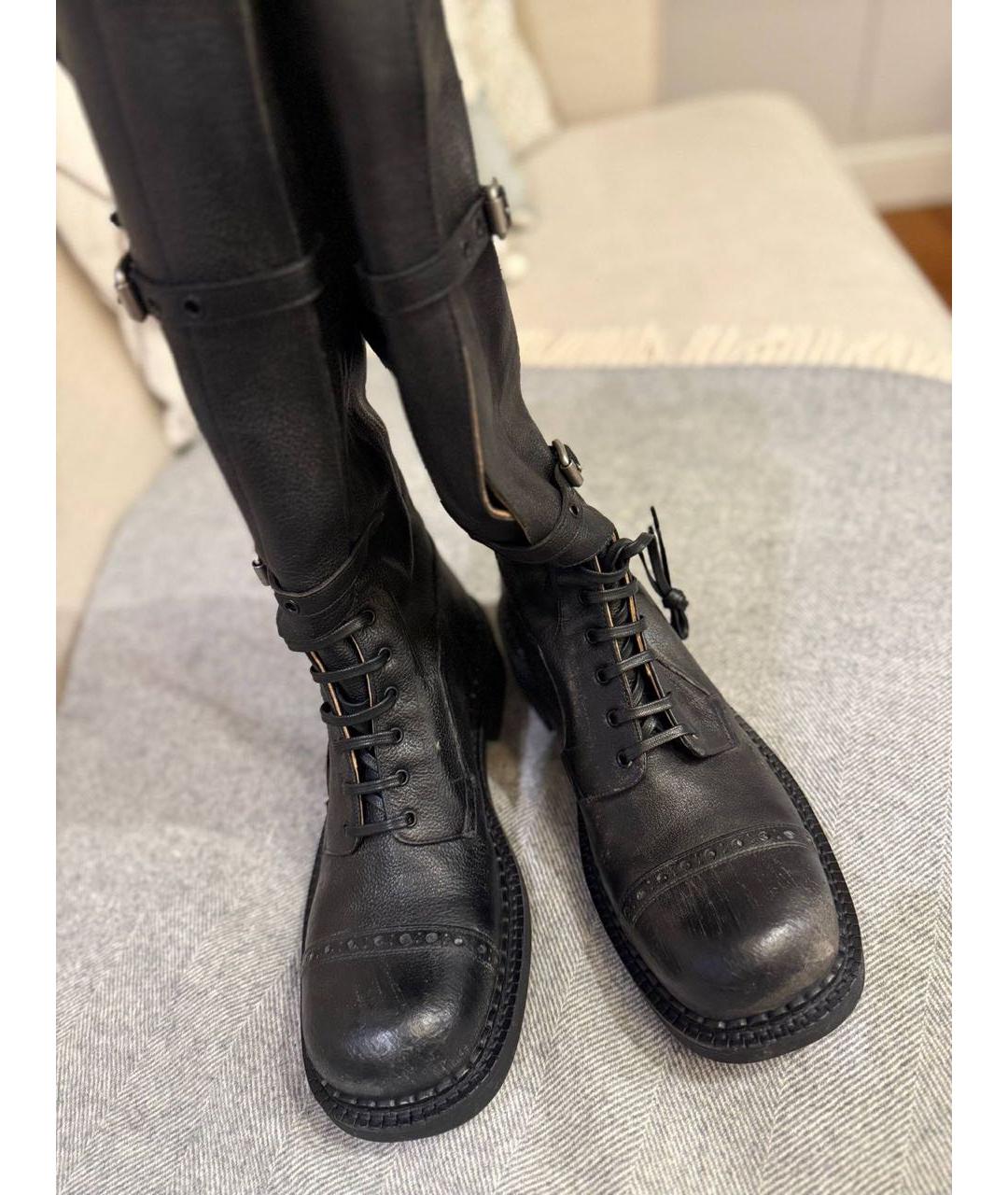 MIU MIU Черные кожаные сапоги, фото 5