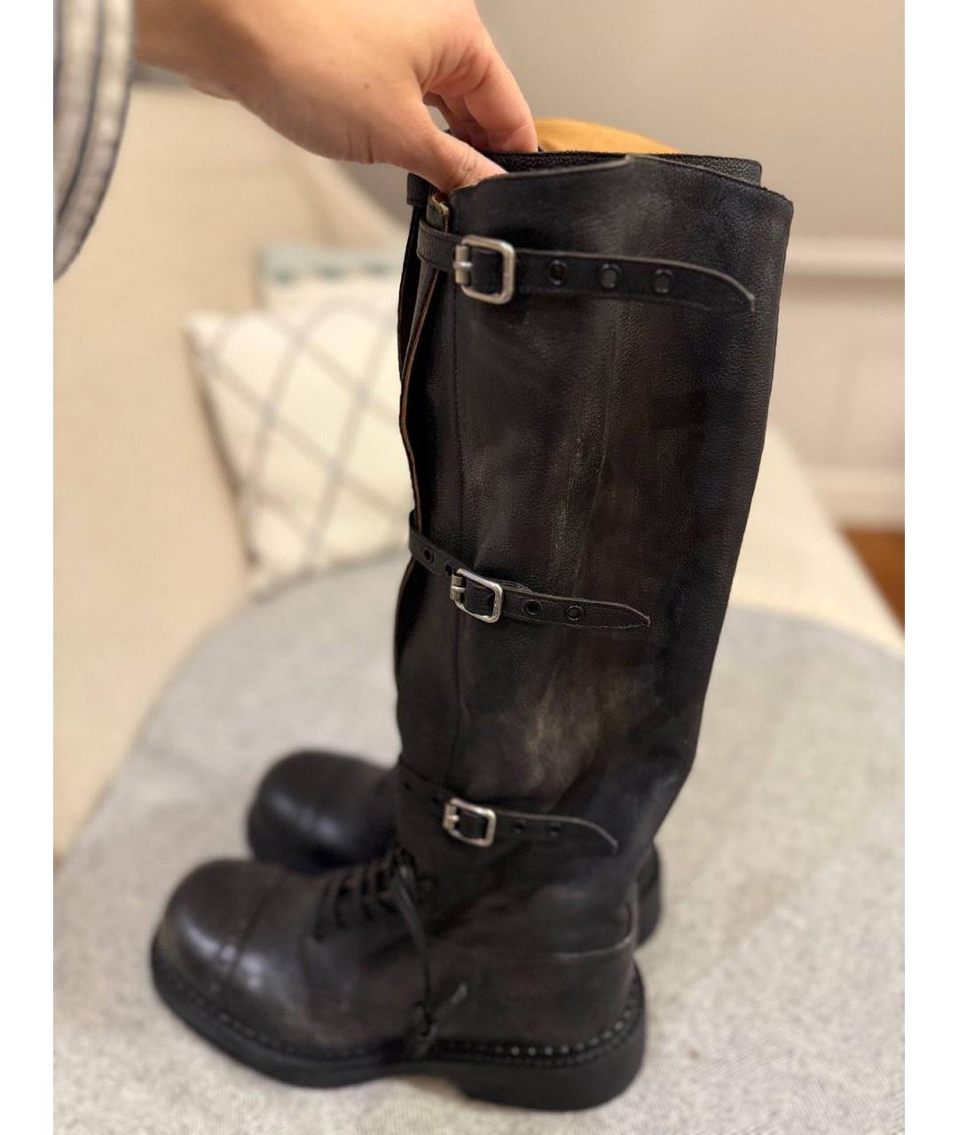 MIU MIU Черные кожаные сапоги, фото 8