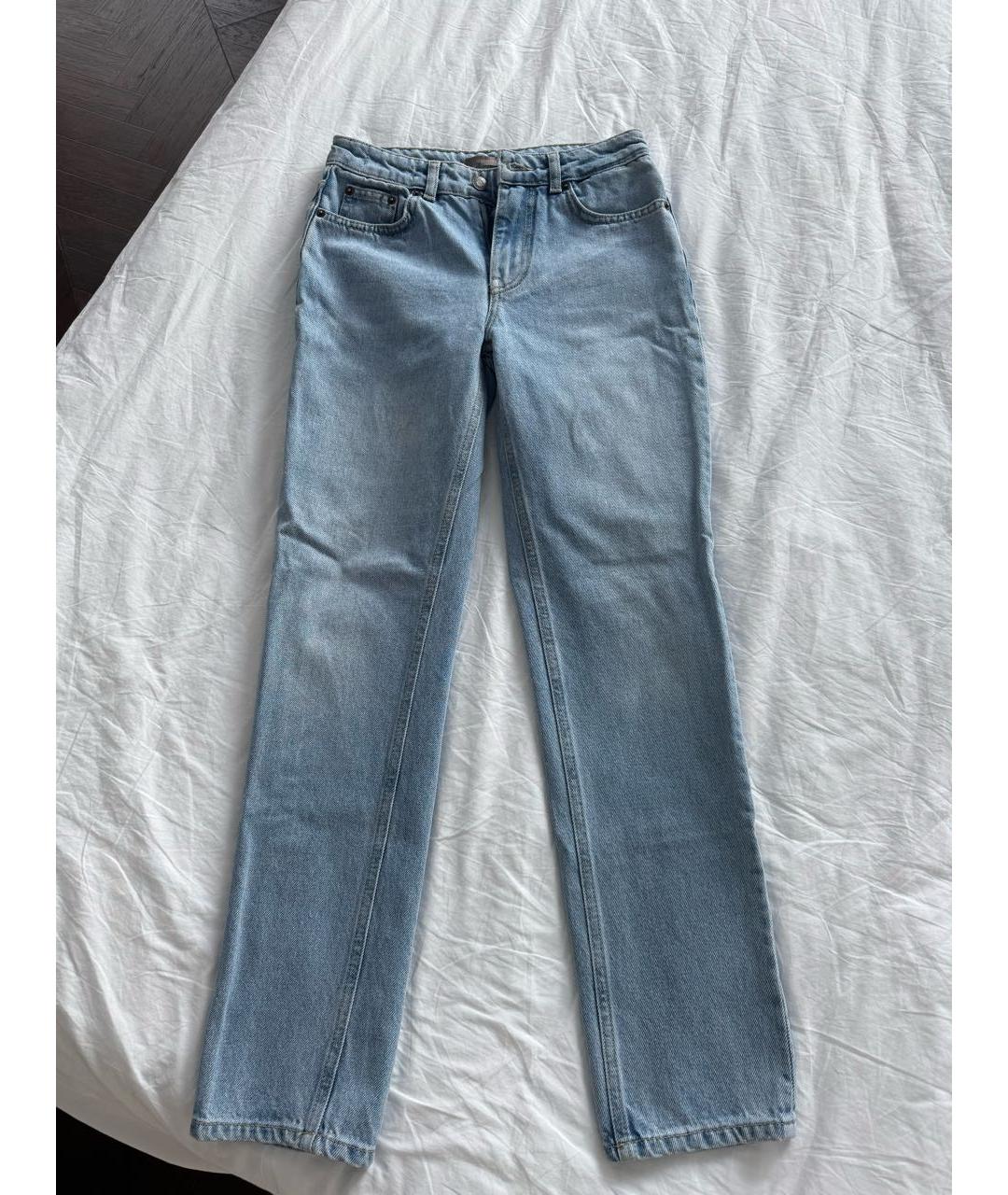 12 STOREEZ Голубые хлопковые прямые джинсы, фото 6