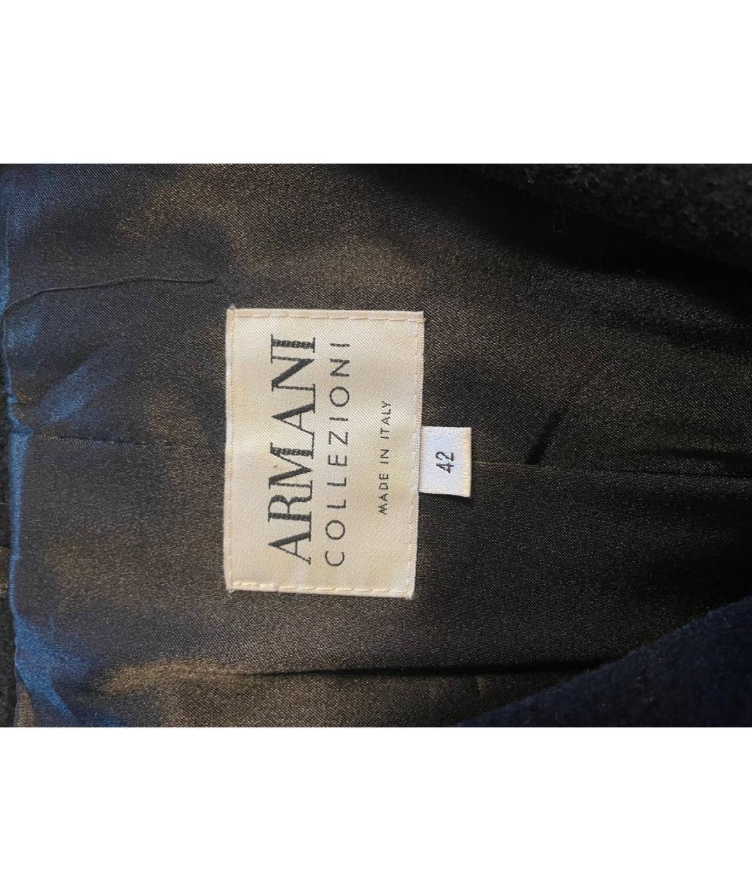 ARMANI COLLEZIONI Черное шерстяное пальто, фото 3