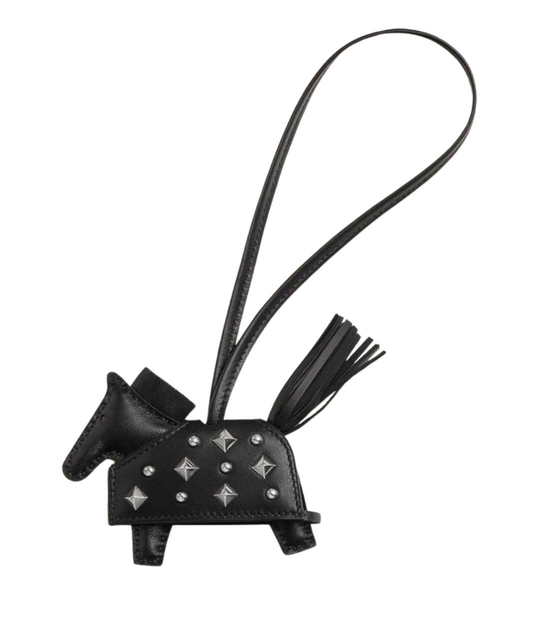 HERMES Черный брелок, фото 1