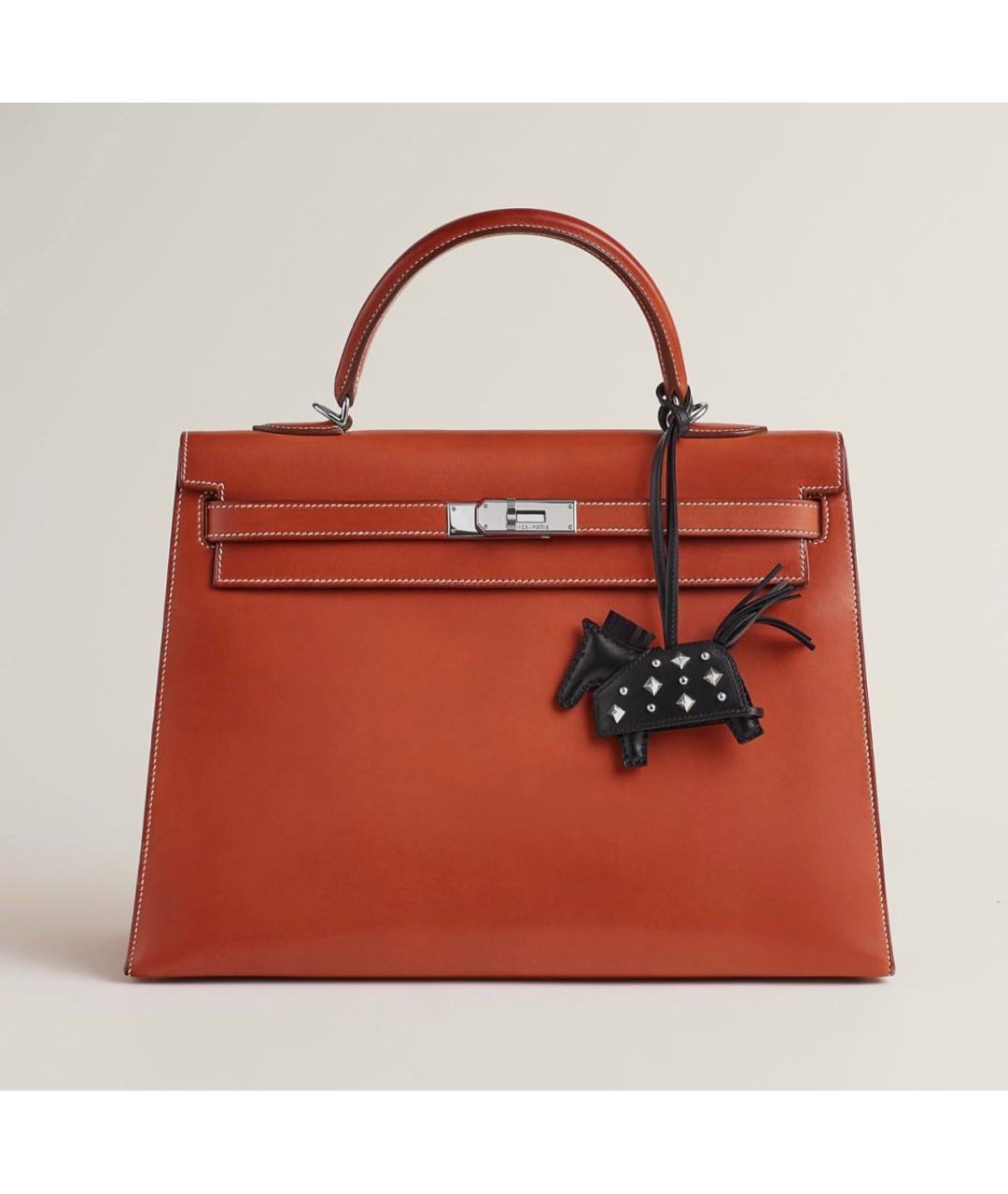 HERMES Черный брелок, фото 4