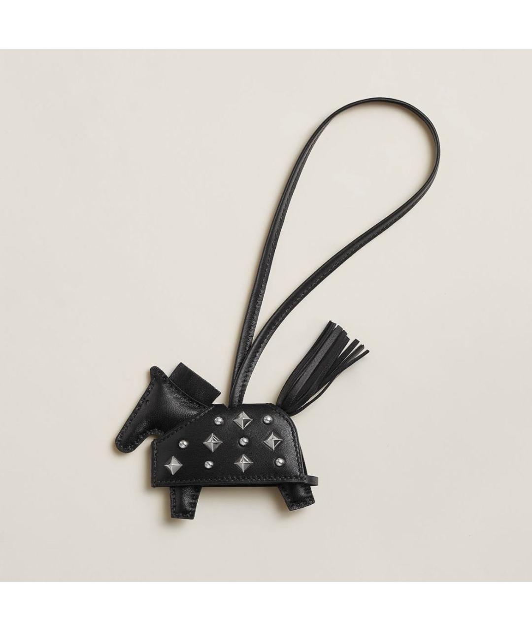 HERMES Черный брелок, фото 5