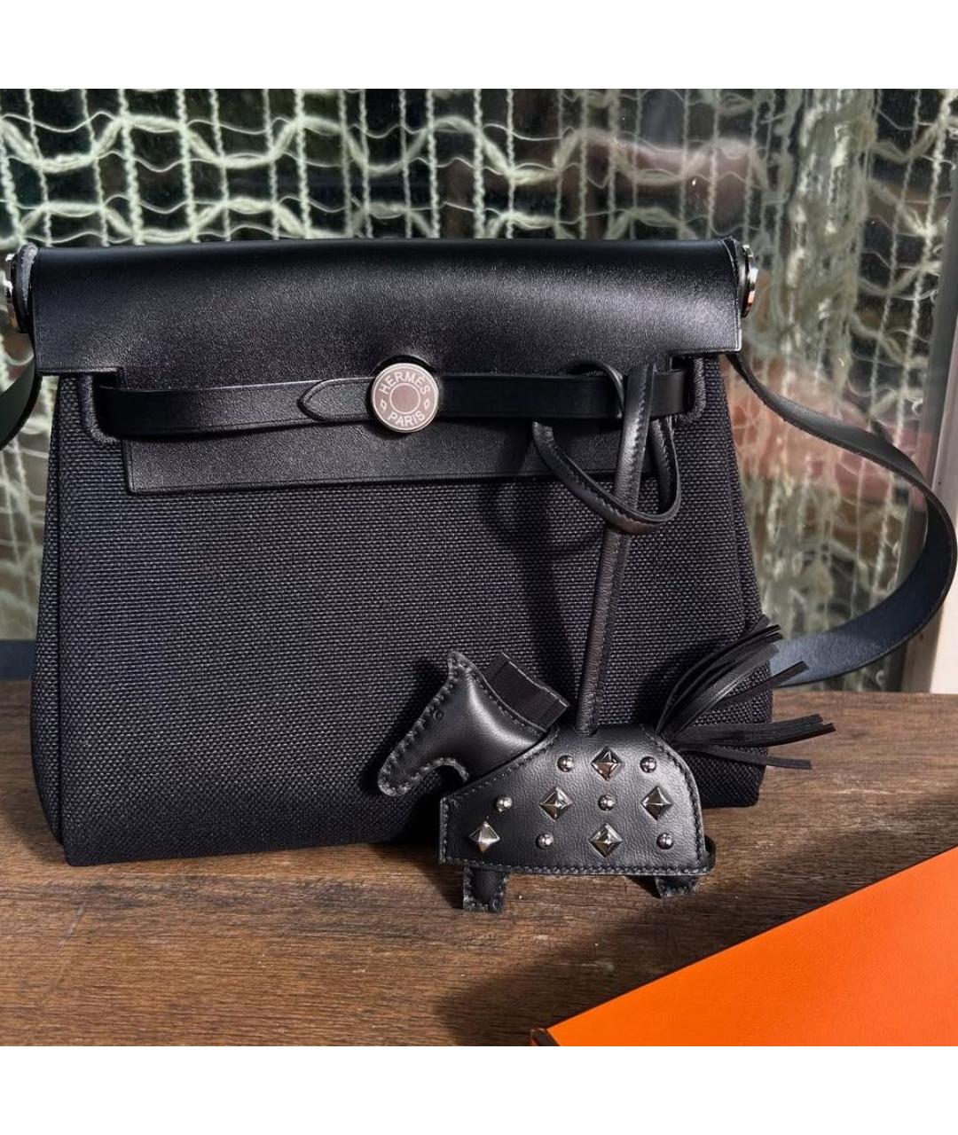 HERMES Черный брелок, фото 3