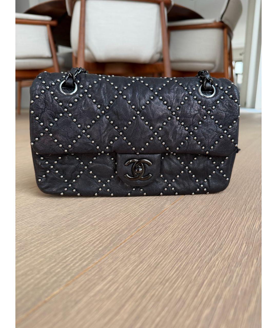 CHANEL Черная кожаная сумка через плечо, фото 2