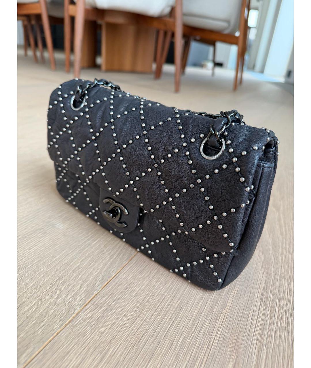 CHANEL Черная кожаная сумка через плечо, фото 3