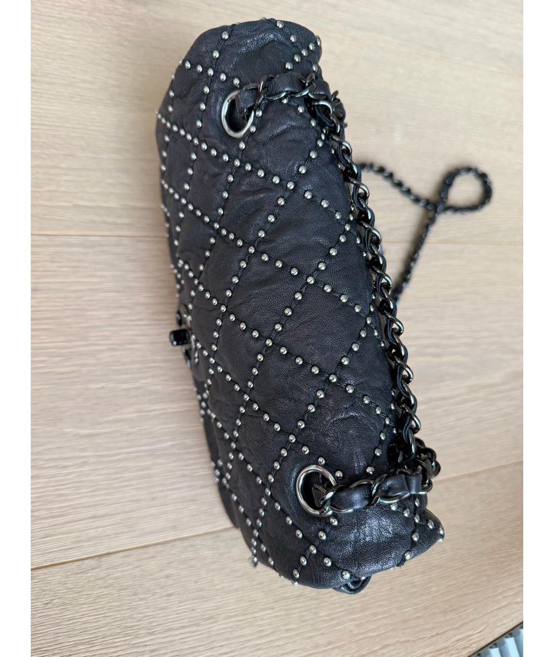 CHANEL Черная кожаная сумка через плечо, фото 7