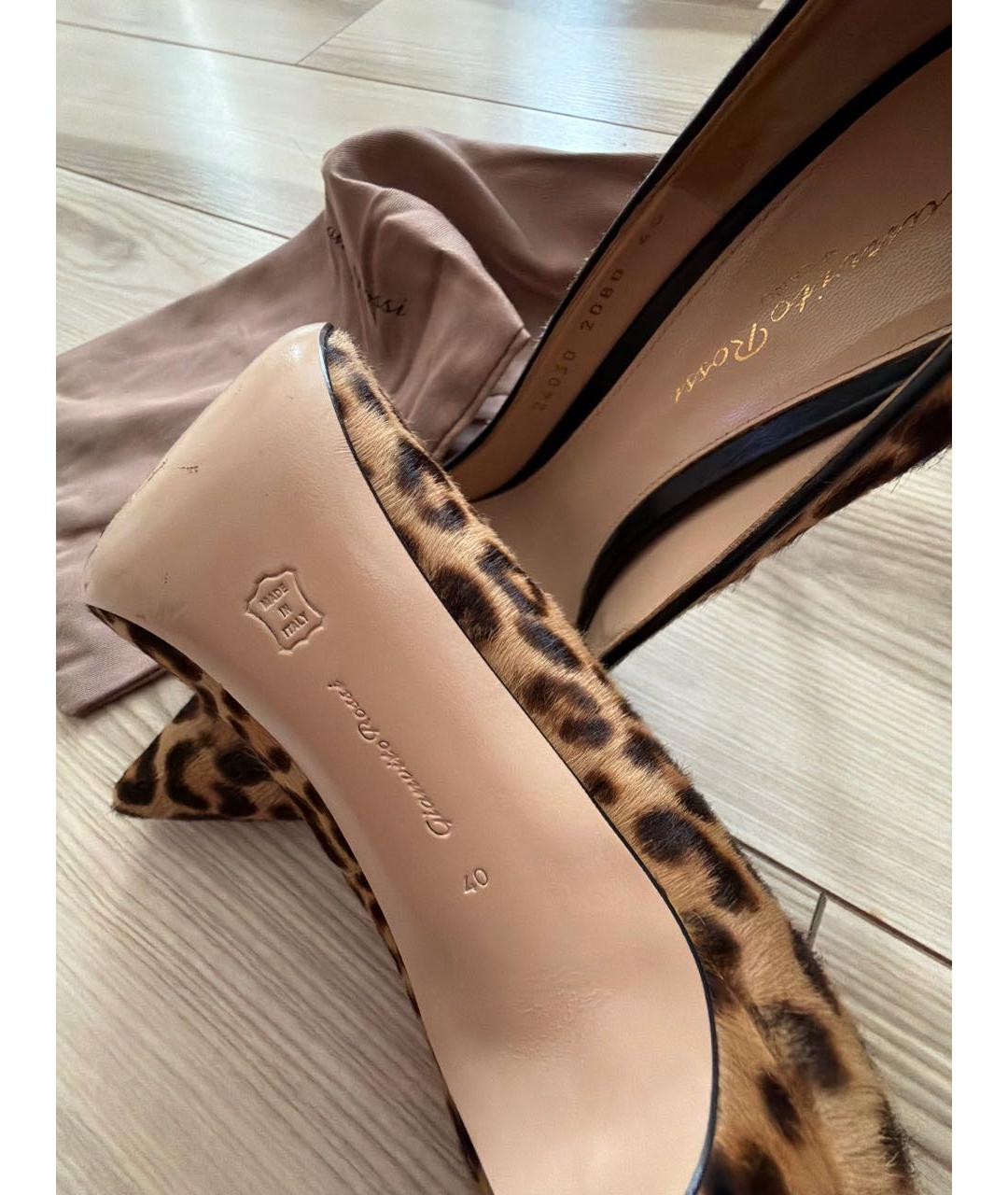 GIANVITO ROSSI Коричневые туфли из экзотической кожи, фото 5