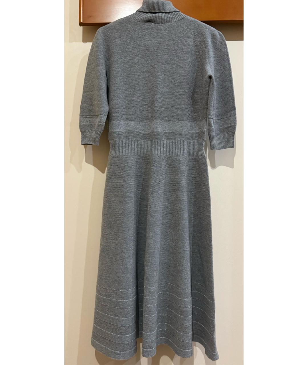 D.EXTERIOR Серое шерстяное платье, фото 2