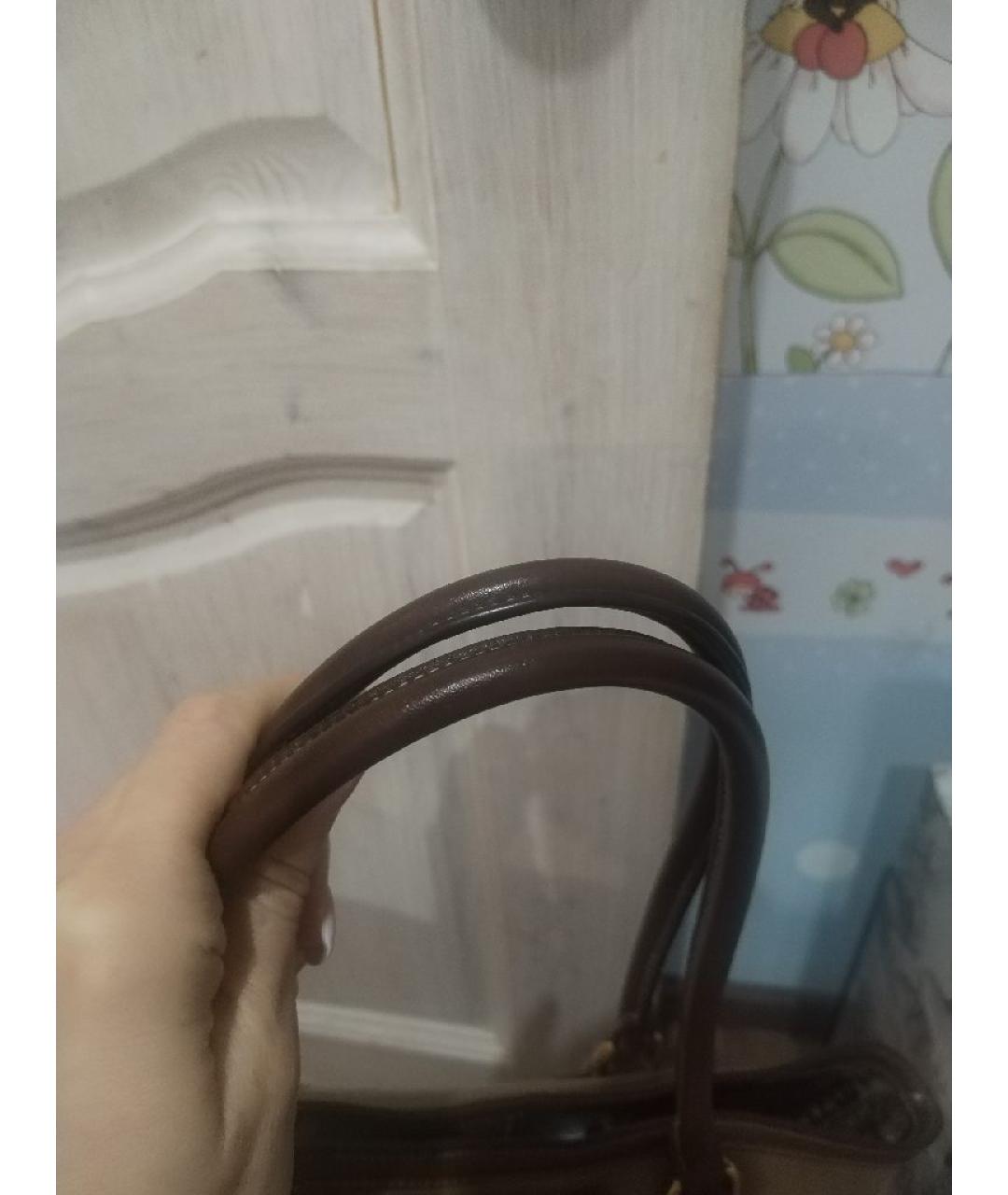 PRADA Бежевая кожаная сумка на плечо, фото 5