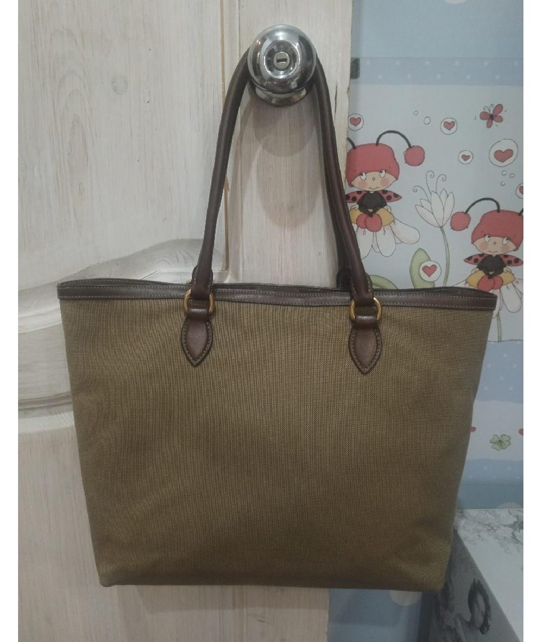 PRADA Бежевая кожаная сумка на плечо, фото 2