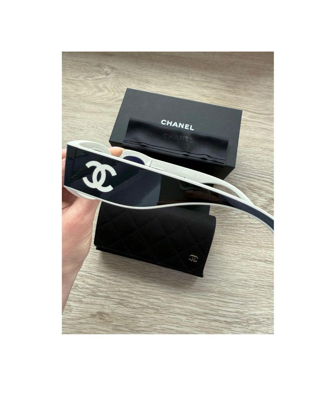 CHANEL Черные пластиковые солнцезащитные очки, фото 6