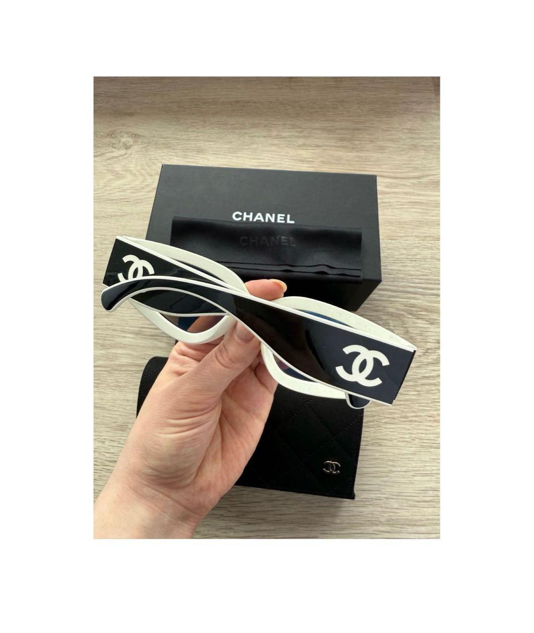 CHANEL Черные пластиковые солнцезащитные очки, фото 5