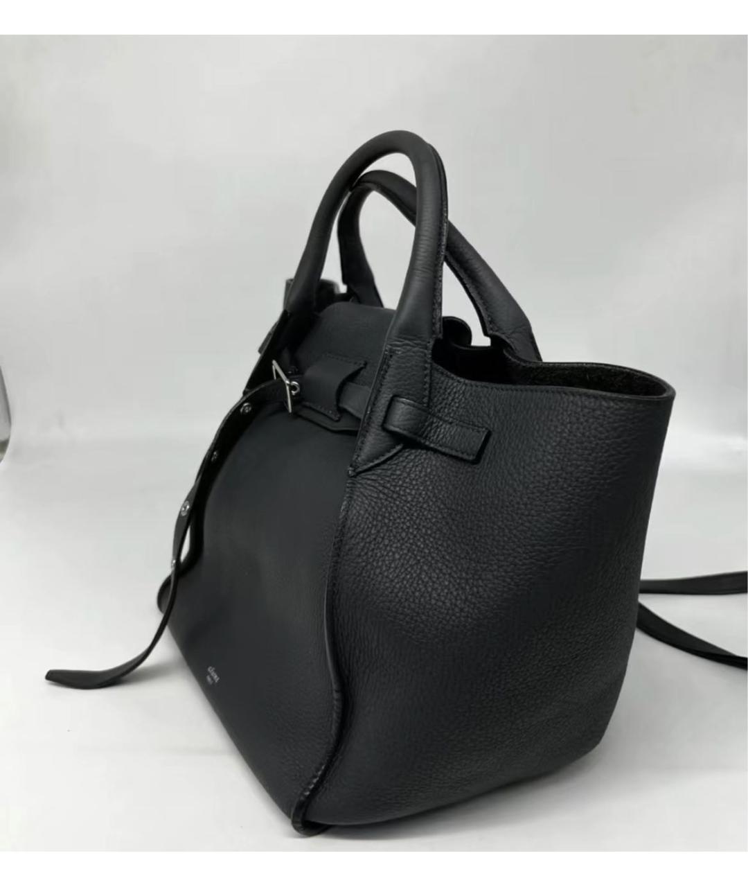 CELINE Черная кожаная сумка с короткими ручками, фото 3