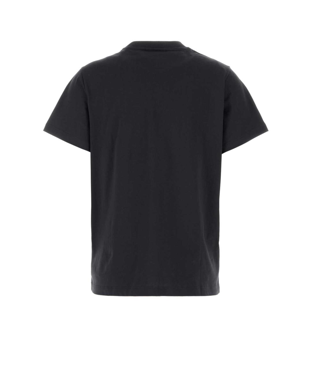 GANNI Черная хлопковая футболка, фото 2
