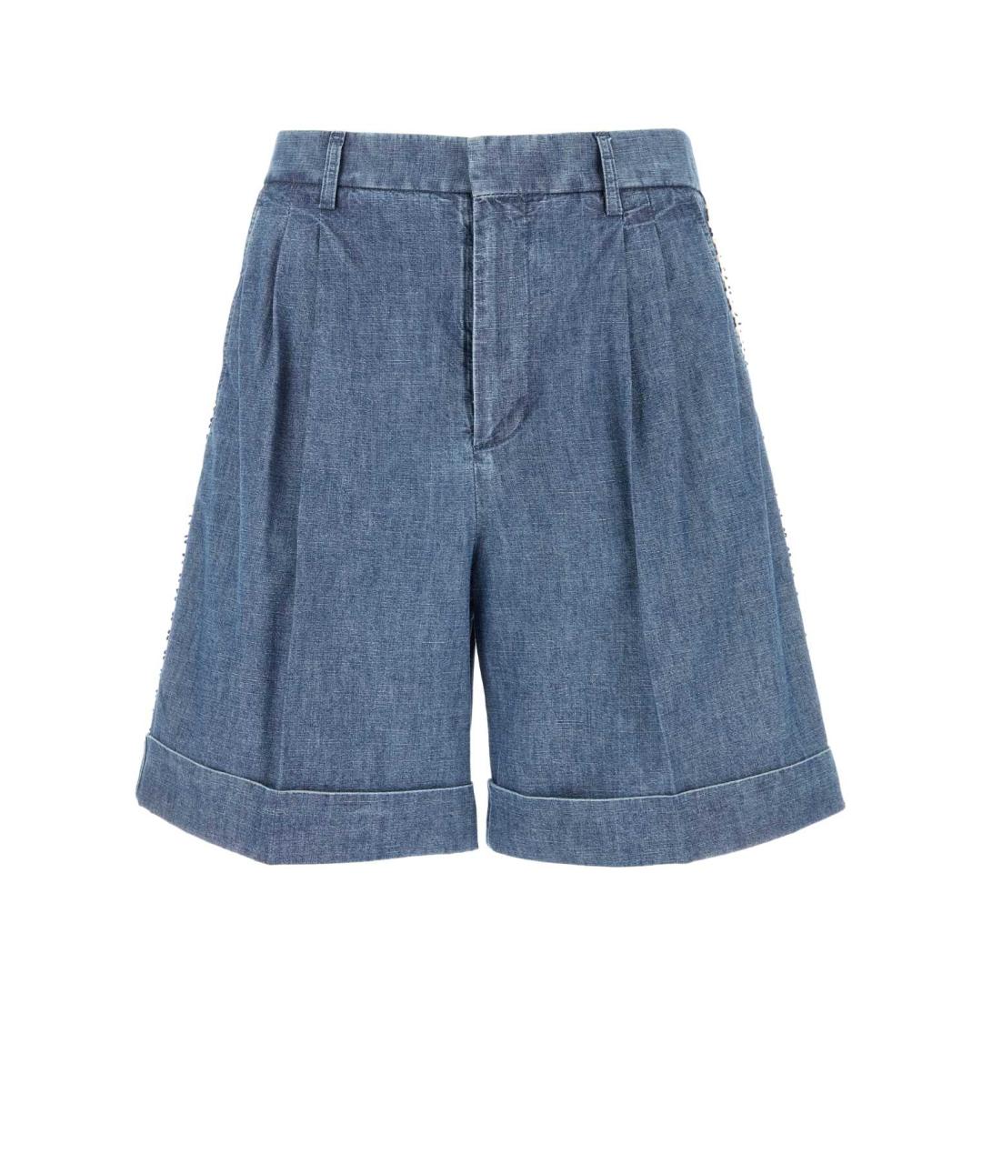 VALENTINO Синие хлопковые шорты, фото 1