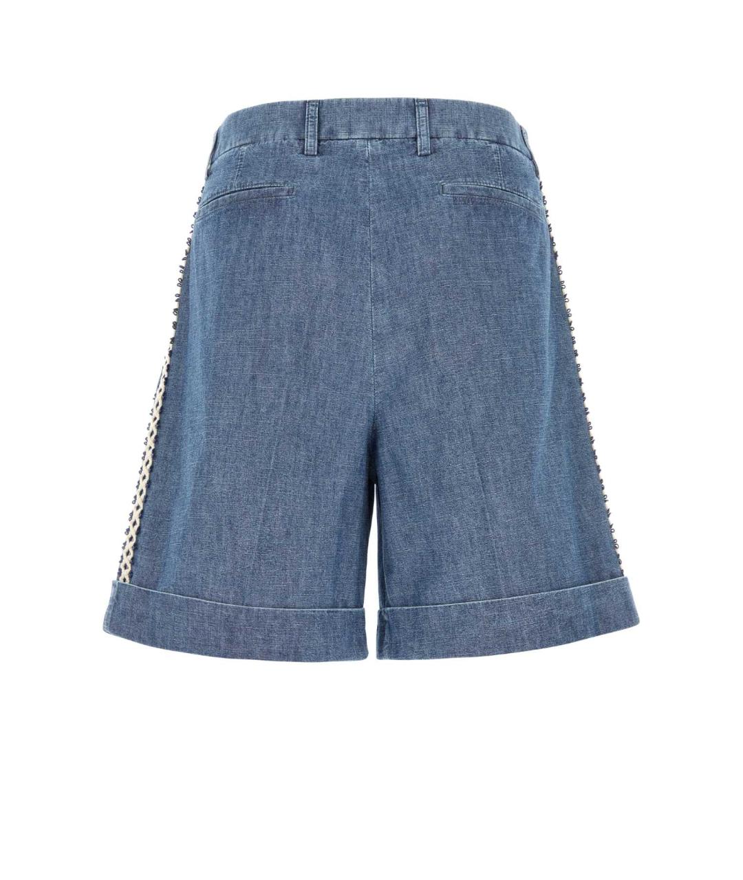 VALENTINO Синие хлопковые шорты, фото 2