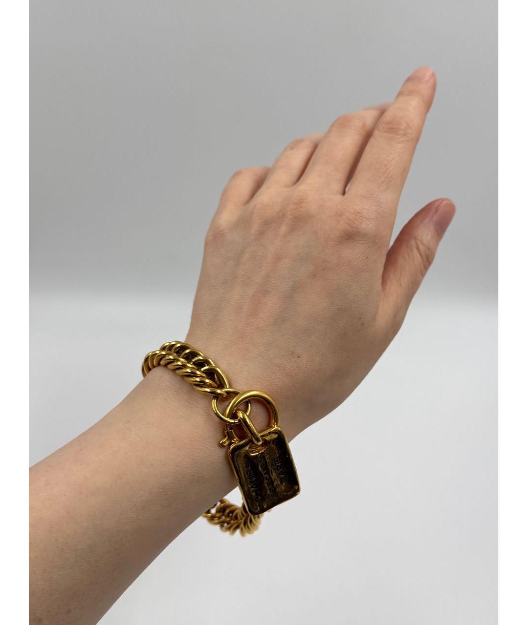 CHANEL Золотой позолоченный браслет, фото 6