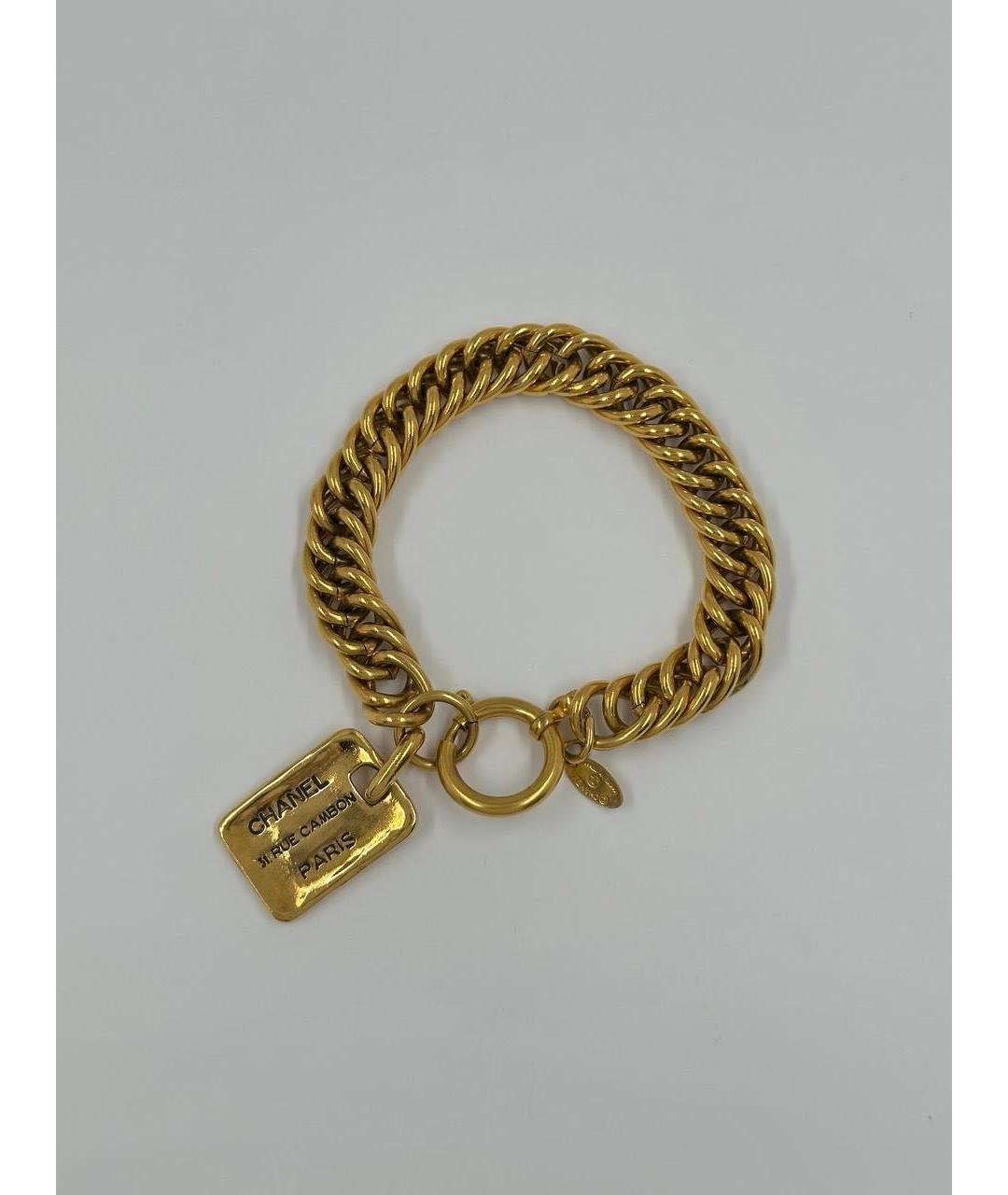 CHANEL Золотой позолоченный браслет, фото 7