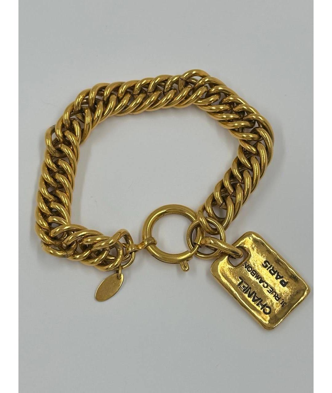 CHANEL Золотой позолоченный браслет, фото 5