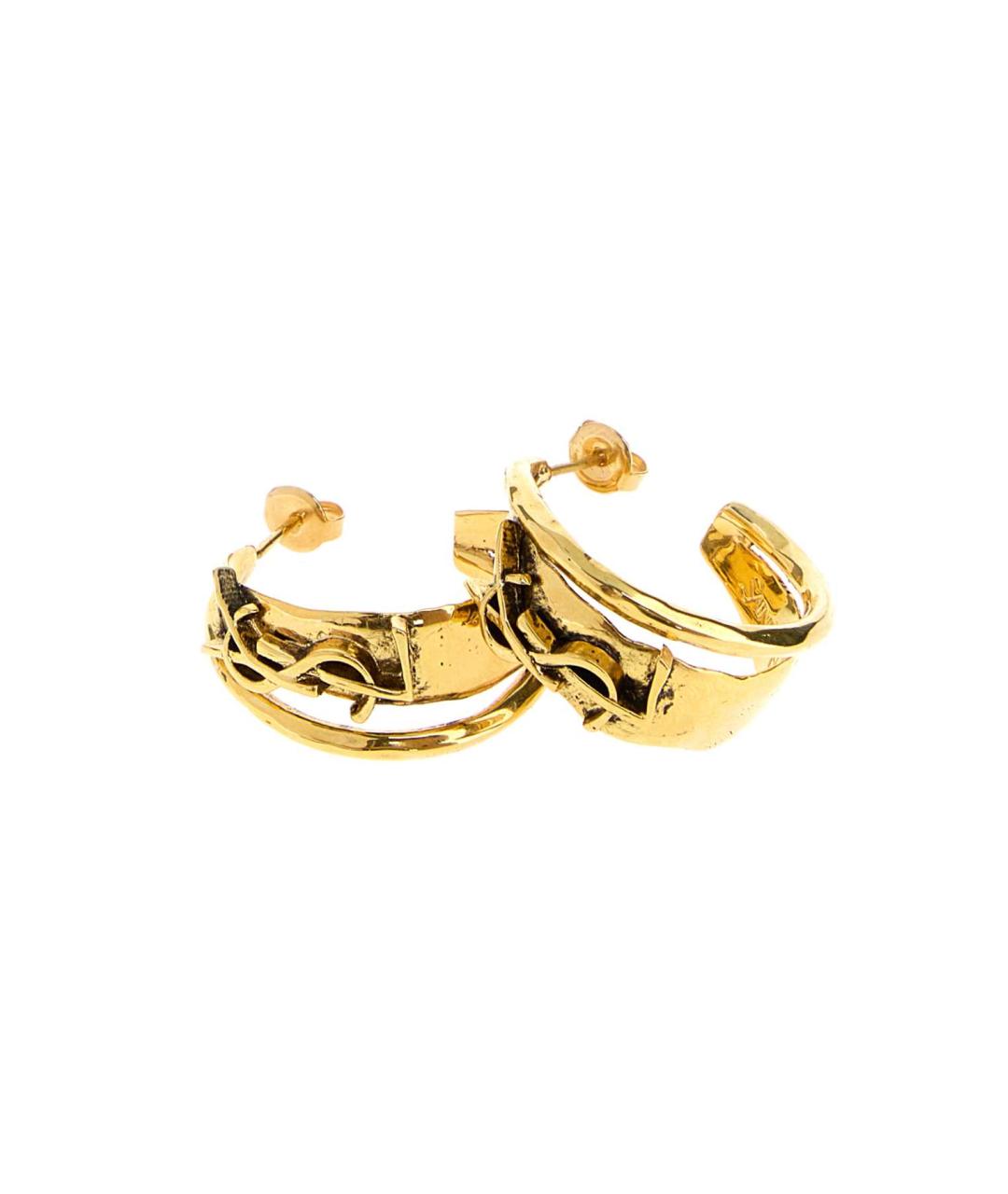 SAINT LAURENT Золотые металлические серьги, фото 1