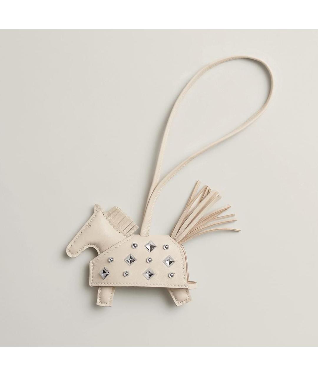 HERMES Бежевый брелок, фото 5