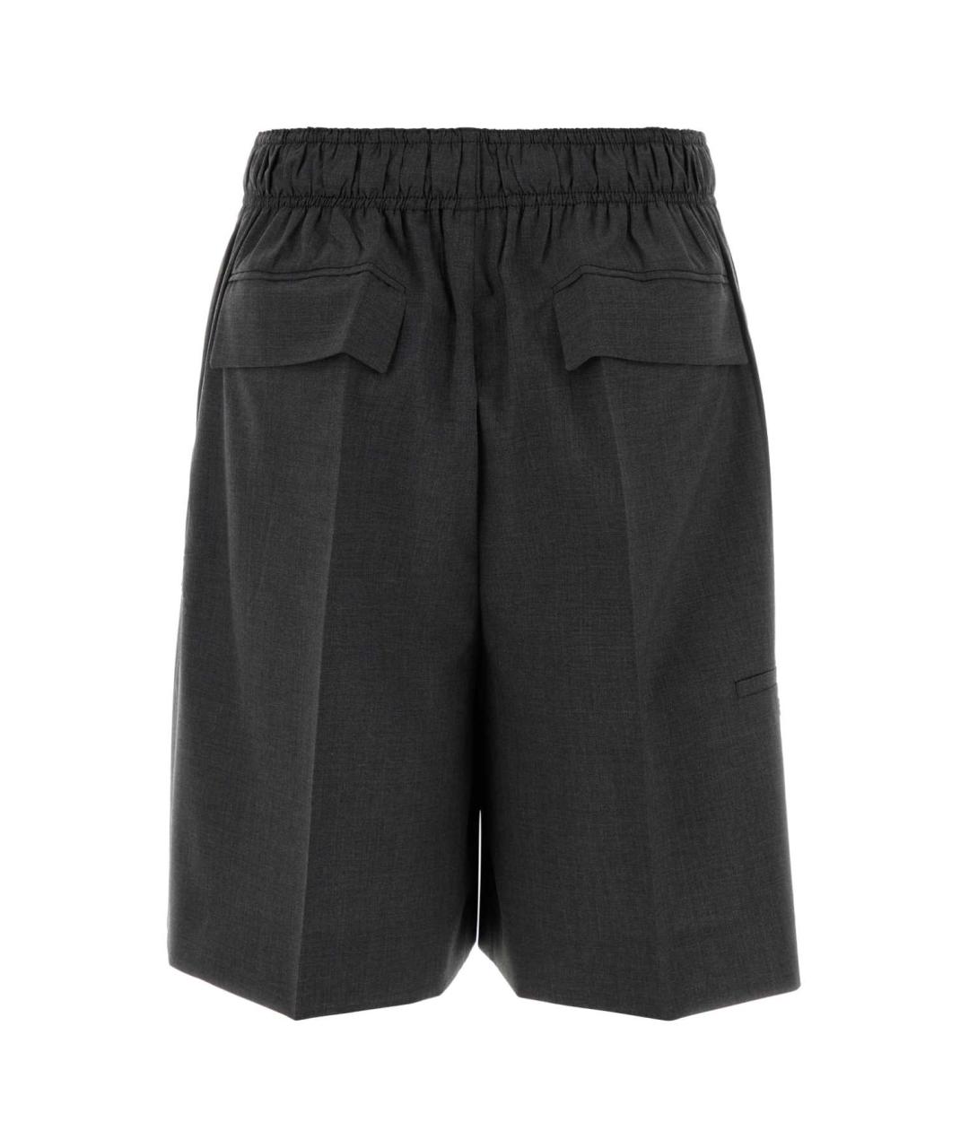 PRADA Антрацитовые шерстяные шорты, фото 2