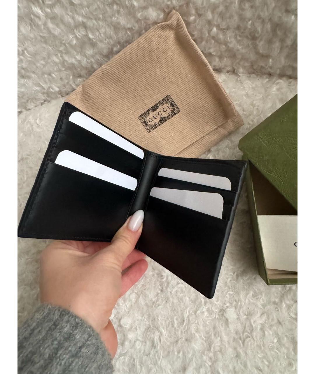 GUCCI Черный кожаный кошелек, фото 3