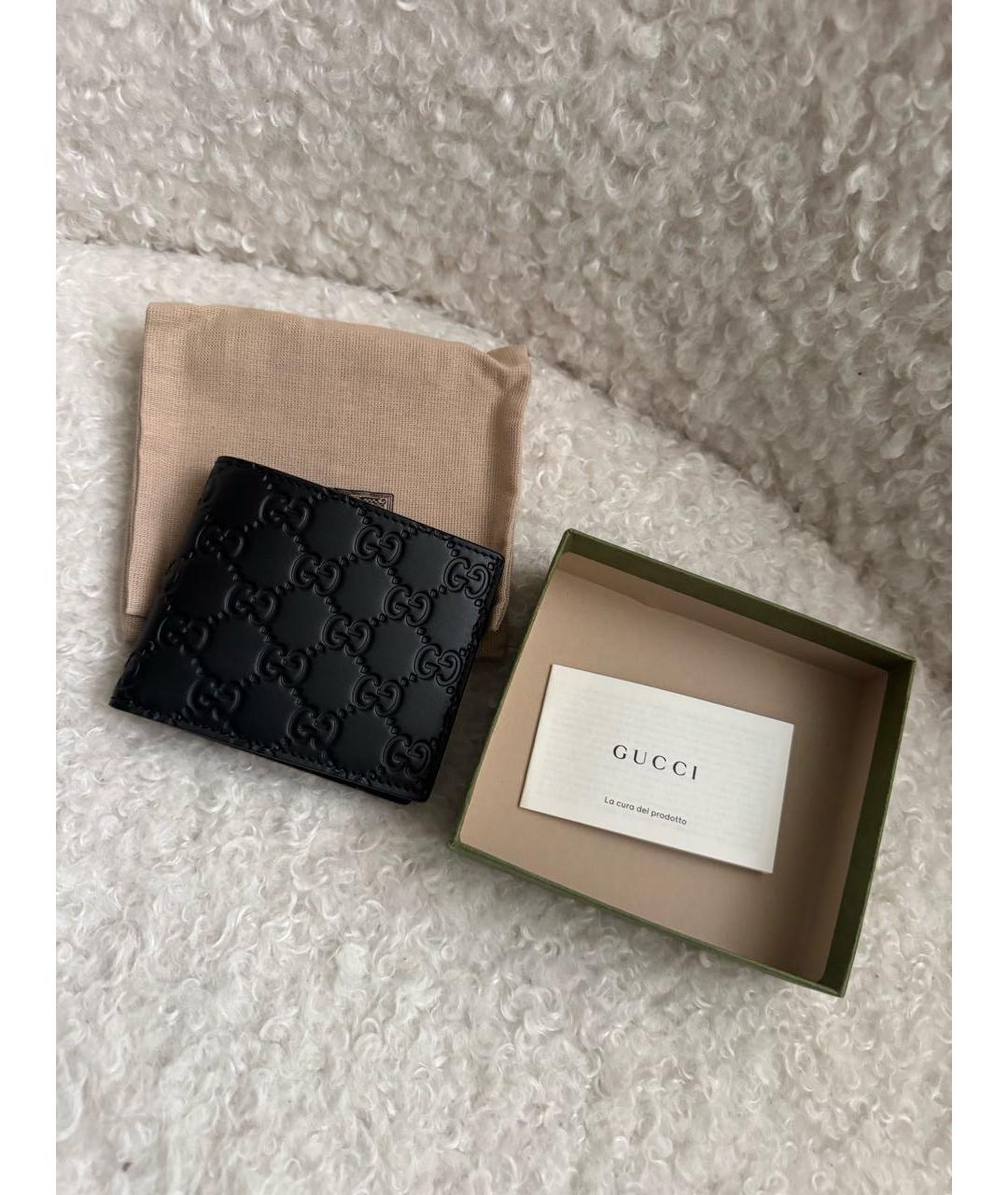 GUCCI Черный кожаный кошелек, фото 7