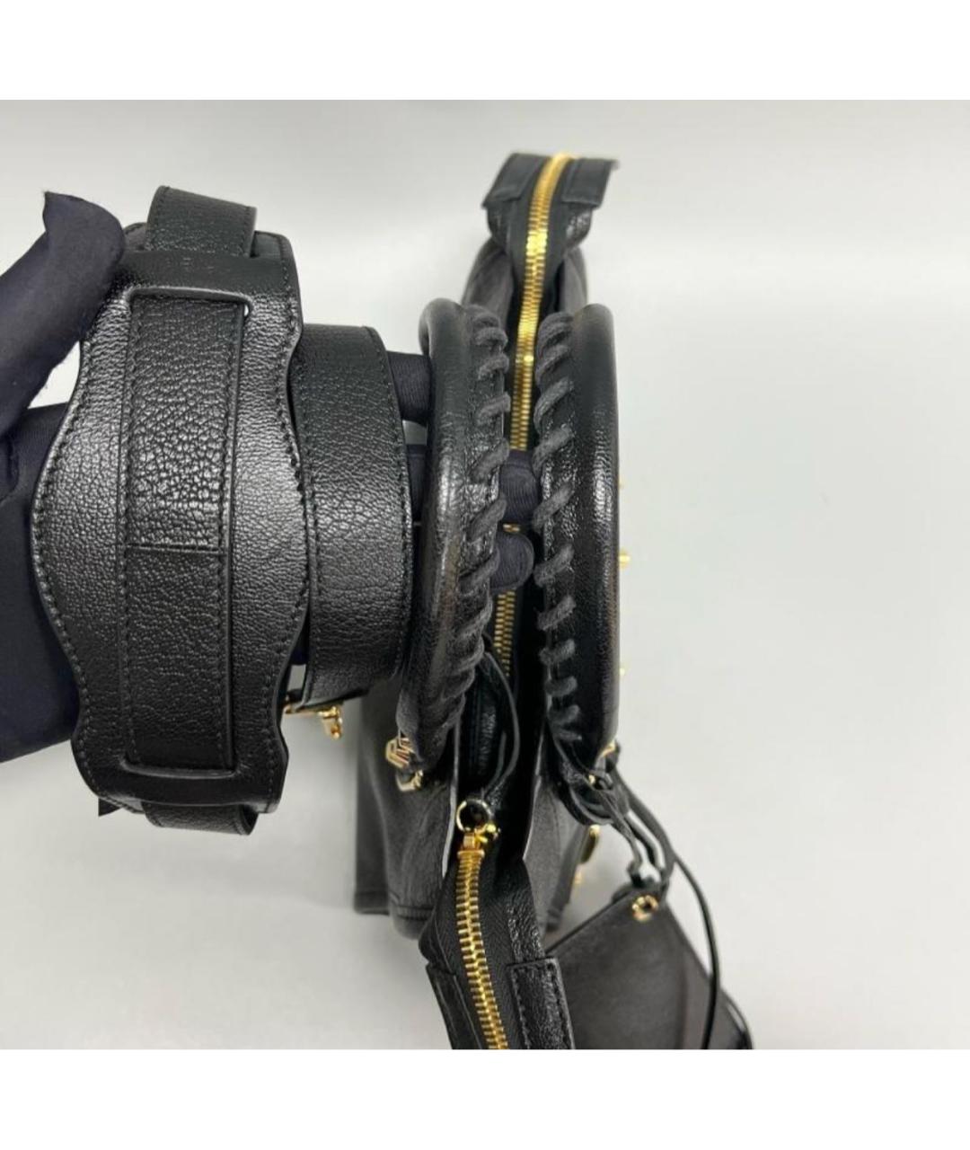 BALENCIAGA Черная кожаная сумка с короткими ручками, фото 7