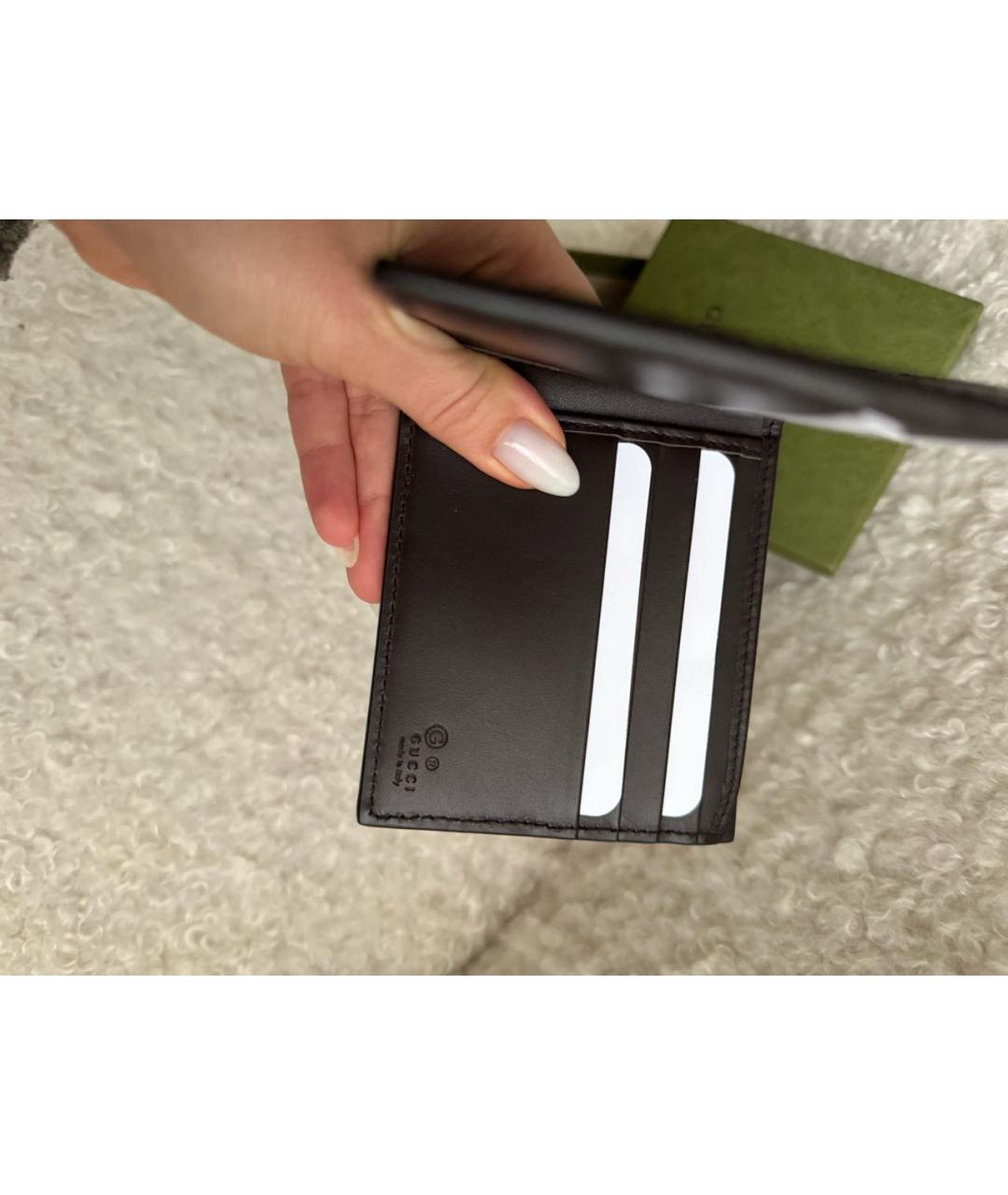 GUCCI Коричневый кожаный кошелек, фото 3