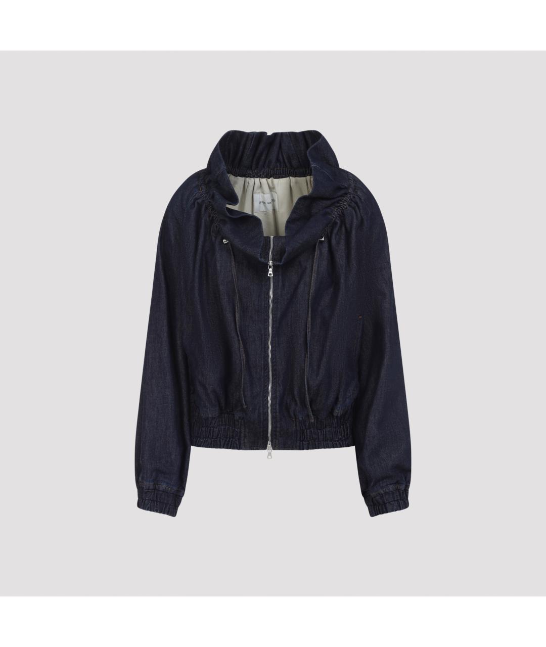 DRIES VAN NOTEN Темно-синяя хлопковая куртка, фото 3