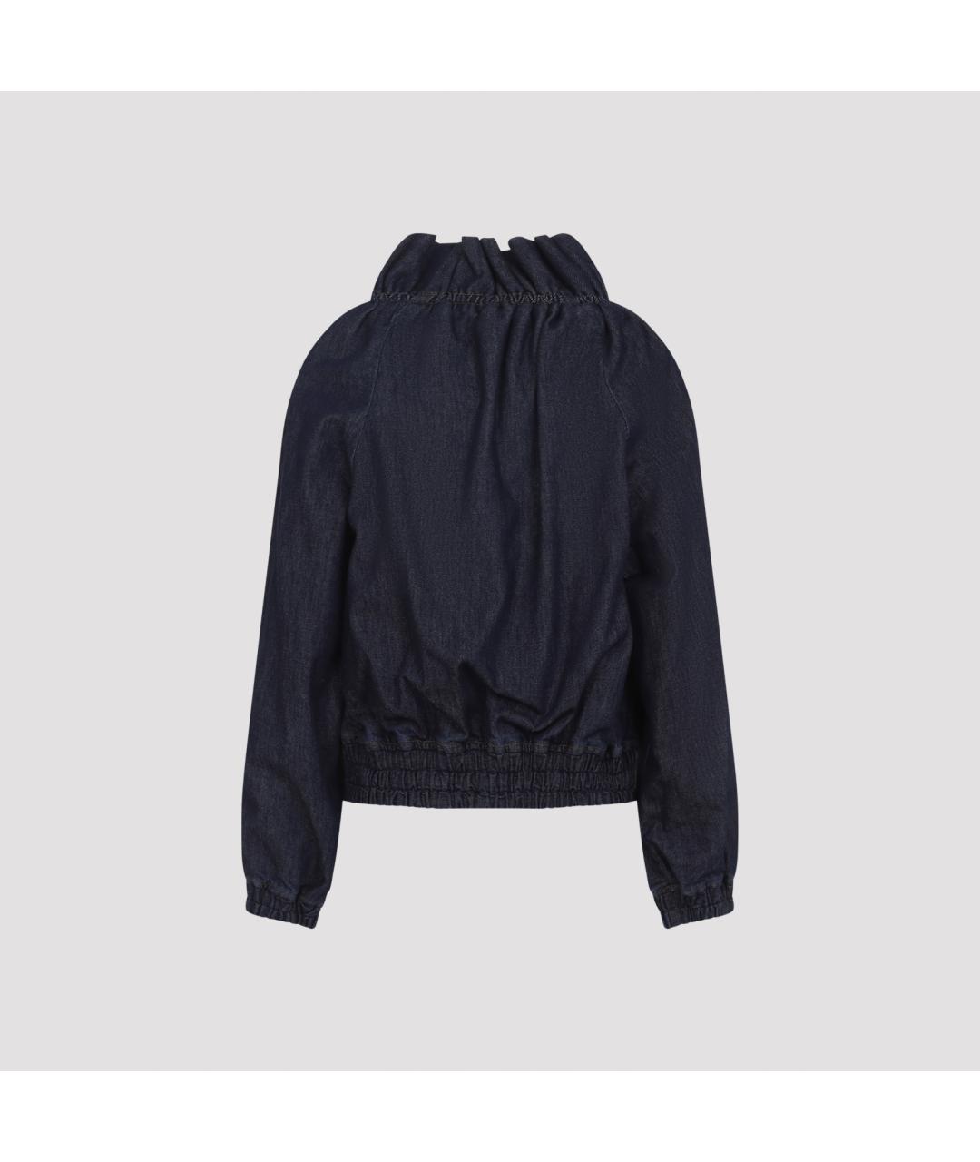 DRIES VAN NOTEN Темно-синяя хлопковая куртка, фото 4