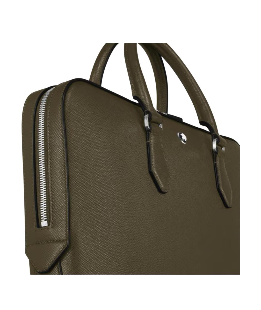MONTBLANC Хаки портфель, фото 2