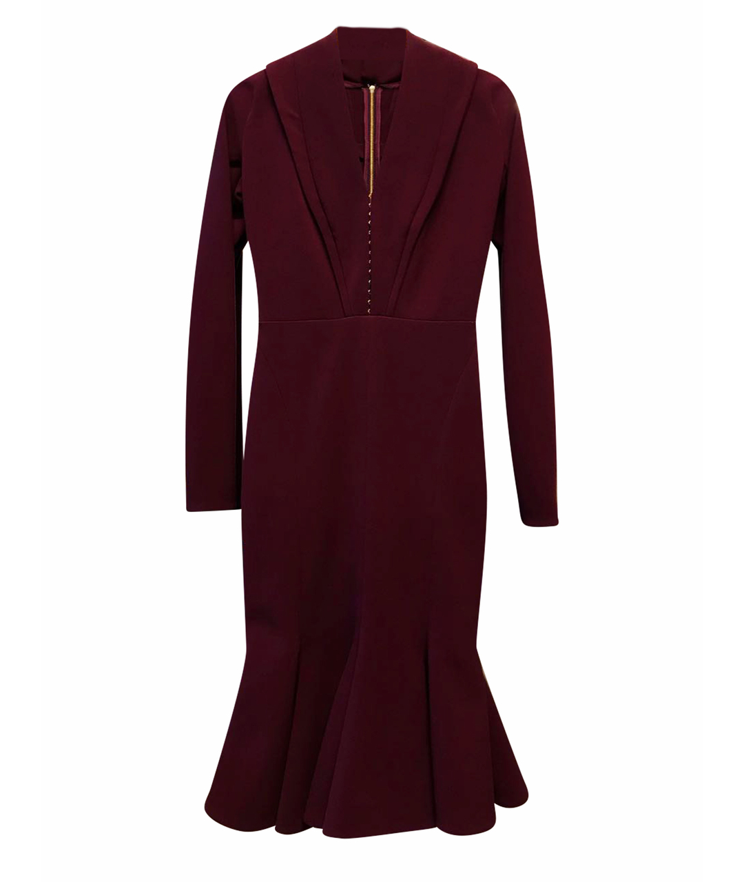 RHEA COSTA Бордовое вискозное повседневное платье, фото 1