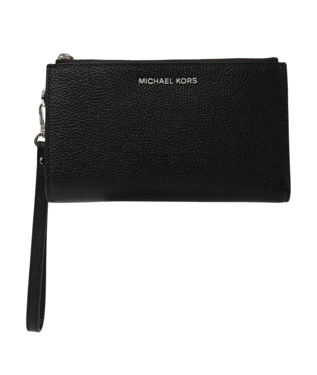 MICHAEL KORS Черный кожаный кошелек, фото 1